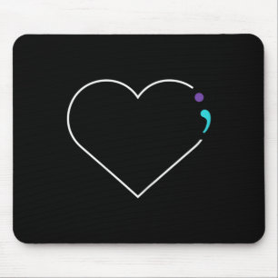 Tapis De Souris Semicolon Sensibilisation à la santé mentale