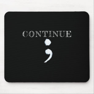 Tapis De Souris Semicolon Sensibilisation à la santé mentale Suici