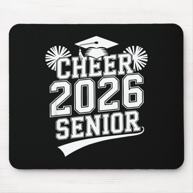 Tapis De Souris Senior 2026 cheer team mom high school graduation (Devant)