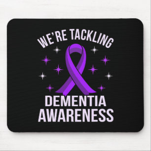 Tapis De Souris Sensibilisation à la démence Alzheimer Pourpre