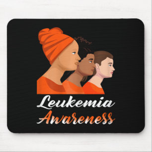 Tapis De Souris Sensibilisation à la leucémie Maman Orange Ribbon