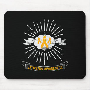 Tapis De Souris Sensibilisation à la leucémie Porter Orange Ribbon