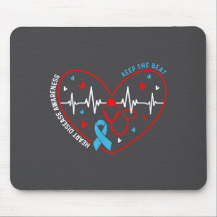 Tapis De Souris Sensibilisation à la maladie cardiaque Survivant d