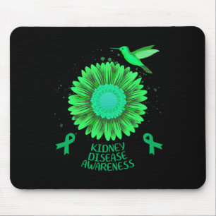 Tapis De Souris Sensibilisation à la maladie Tournesol Hummingbird