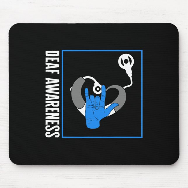 Tapis De Souris Sensibilisation à la perte auditive Implant cochlé (Devant)