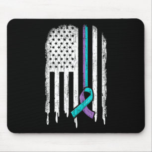 Tapis De Souris Sensibilisation à la prévention du suicide Drapeau