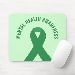 Tapis De Souris Sensibilisation à la santé mentale Ribbon vert