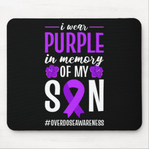 Tapis De Souris Sensibilisation À La Surdose Je Porte Le Violet En