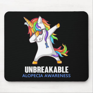 Tapis De Souris Sensibilisation À L'Alopécie IMBREAKABLE Pour Les