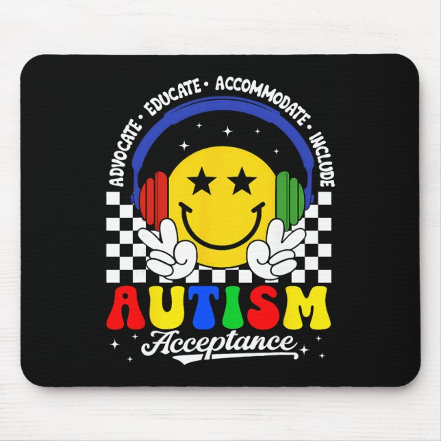 Tapis De Souris Sensibilisation à l'autisme Acceptation Enseigneme (Devant)