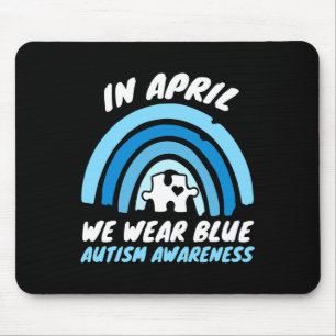 Tapis De Souris Sensibilisation à l'autisme Bleu Avril Amour Autis
