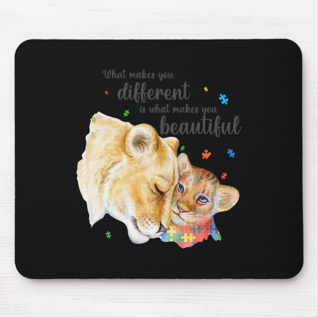 Tapis De Souris Sensibilisation à l'autisme Ce qui vous rend diffé (Devant)