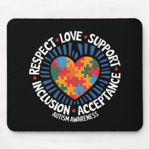 Tapis De Souris Sensibilisation à l'autisme Respect autistique Amo