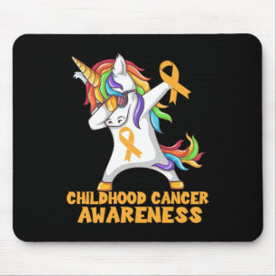 Tapis De Souris Sensibilisation à l'enfance au cancer Dabbing Unic
