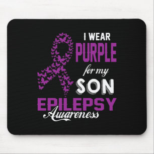 Tapis De Souris Sensibilisation à l'épilepsie Je porte le violet p