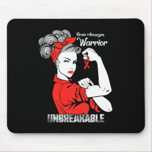 Tapis De Souris Sensibilisation à l'neurysme Forte Femmes incassab