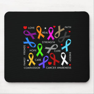 Tapis De Souris Sensibilisation au cancer - Combattre les rubans c