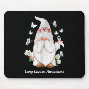 Tapis De Souris Sensibilisation au cancer du poumon Gnome avec le 