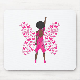 Tapis De Souris Sensibilisation au cancer du sein Papillons roses