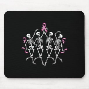 Tapis De Souris Sensibilisation au cancer du sein Squelette Danser