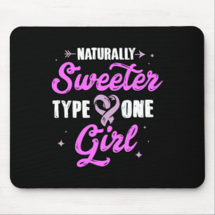 Tapis De Souris Sensibilisation au diabète sucré Type One Girl Cad