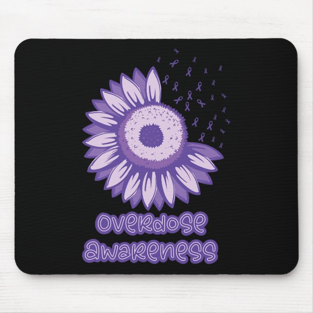 Tapis De Souris Sensibilisation au ruban violet Opioïde (Devant)
