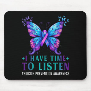 Tapis De Souris Sensibilisation au suicide J'ai le temps d'écouter