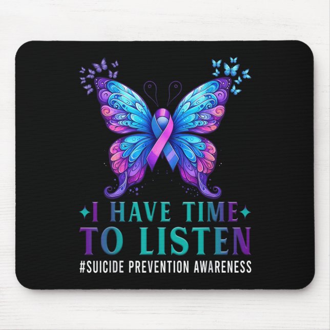 Tapis De Souris Sensibilisation au suicide J'ai le temps d'écouter (Devant)