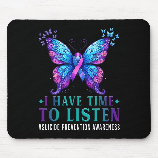 Tapis De Souris Sensibilisation Au Suicide J'Ai Le Temps D'Écouter (Devant)