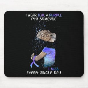 Tapis De Souris Sensibilisation Au Suicide Je Porte Turquoise &