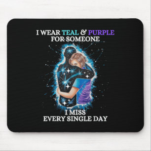 Tapis De Souris Sensibilisation Au Suicide Je Porte Turquoise &