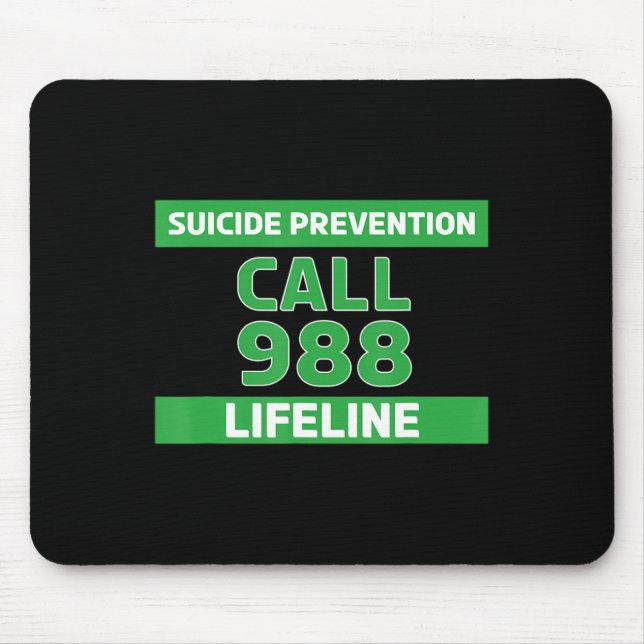 Tapis De Souris Sensibilisation au suicide - Prévention Lifeline 9 (Devant)