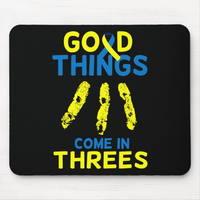 Tapis De Souris Sensibilisation au syndrome de Down T21 Journée Fe (Devant)