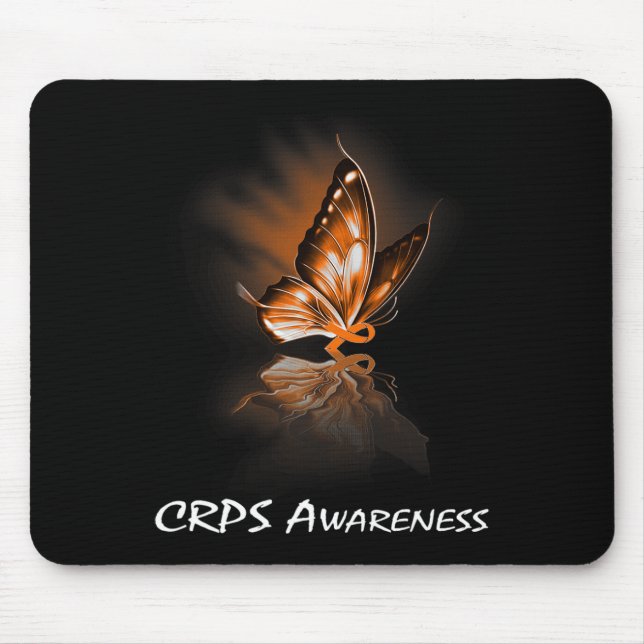 Tapis De Souris Sensibilisation au système CRPS de ruban papillon (Devant)