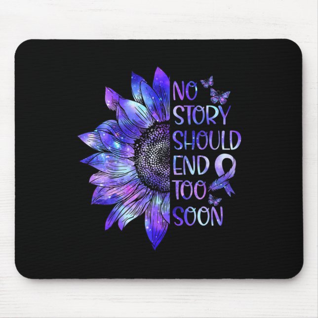 Tapis De Souris Sensibilisation Aucune Histoire Ne Devrait Finir T (Devant)