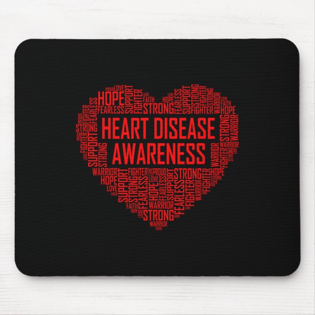 Tapis De Souris Sensibilisation aux maladies cardiaques Cadeau de  (Devant)