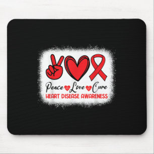 Tapis De Souris Sensibilisation aux maladies cardiaques Paix Amour
