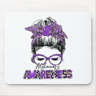 Tapis De Souris Sensibilisation Heimerheimer Forte Violet Ruban Fe