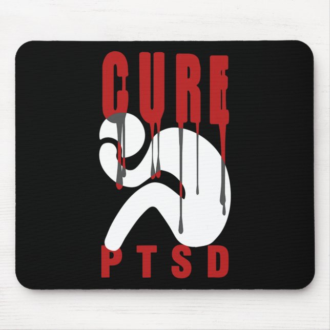 Tapis De Souris Sensibilisation Ptsd Cure 1 Déclin post-traumatiqu (Devant)