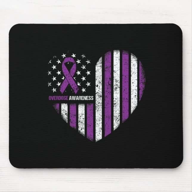 Tapis De Souris Sensibilisation Ruban violet Durable Addiction (Devant)