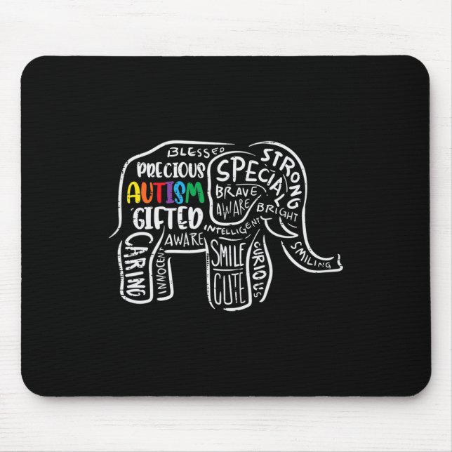 Tapis De Souris Sensibilisation sur l'autisme Acceptation des élép (Devant)