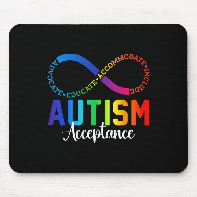 Tapis De Souris Sensibilisation sur l'autisme Acceptation Infinity (Devant)