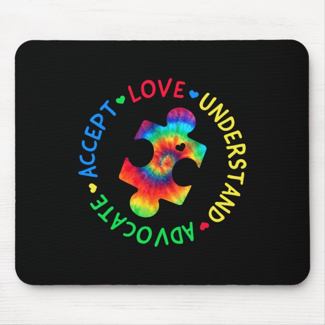 Tapis De Souris Sensibilisation sur l'autisme Accepter Adapt Advoc (Devant)