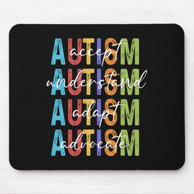 Tapis De Souris Sensibilisation sur l'autisme Accepter Comprendre  (Devant)