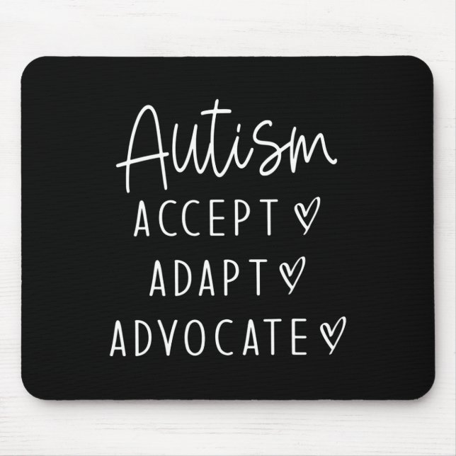 Tapis De Souris Sensibilisation sur l'autisme Autisme Accepter Ada (Devant)