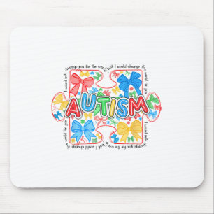 Tapis De Souris Sensibilisation sur l'autisme Coquette Bow Femmes 
