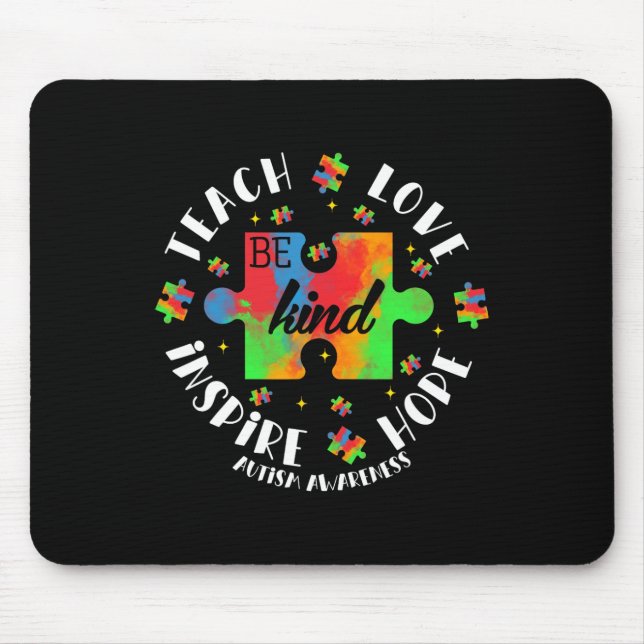Tapis De Souris Sensibilisation sur l'autisme Enseignant Puzzle En (Devant)