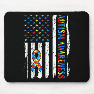 Tapis De Souris Sensibilisation sur l'autisme Maman Papa Usa Drape