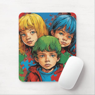 Tapis De Souris Sensibilisation sur l'autisme - Soins - Mousepad