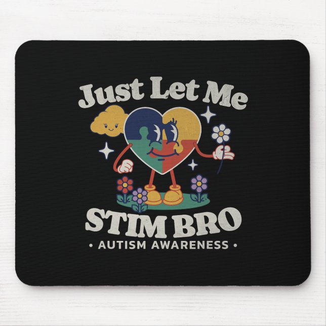 Tapis De Souris Sensibilisation sur l'autisme Support Stimming Cut (Devant)